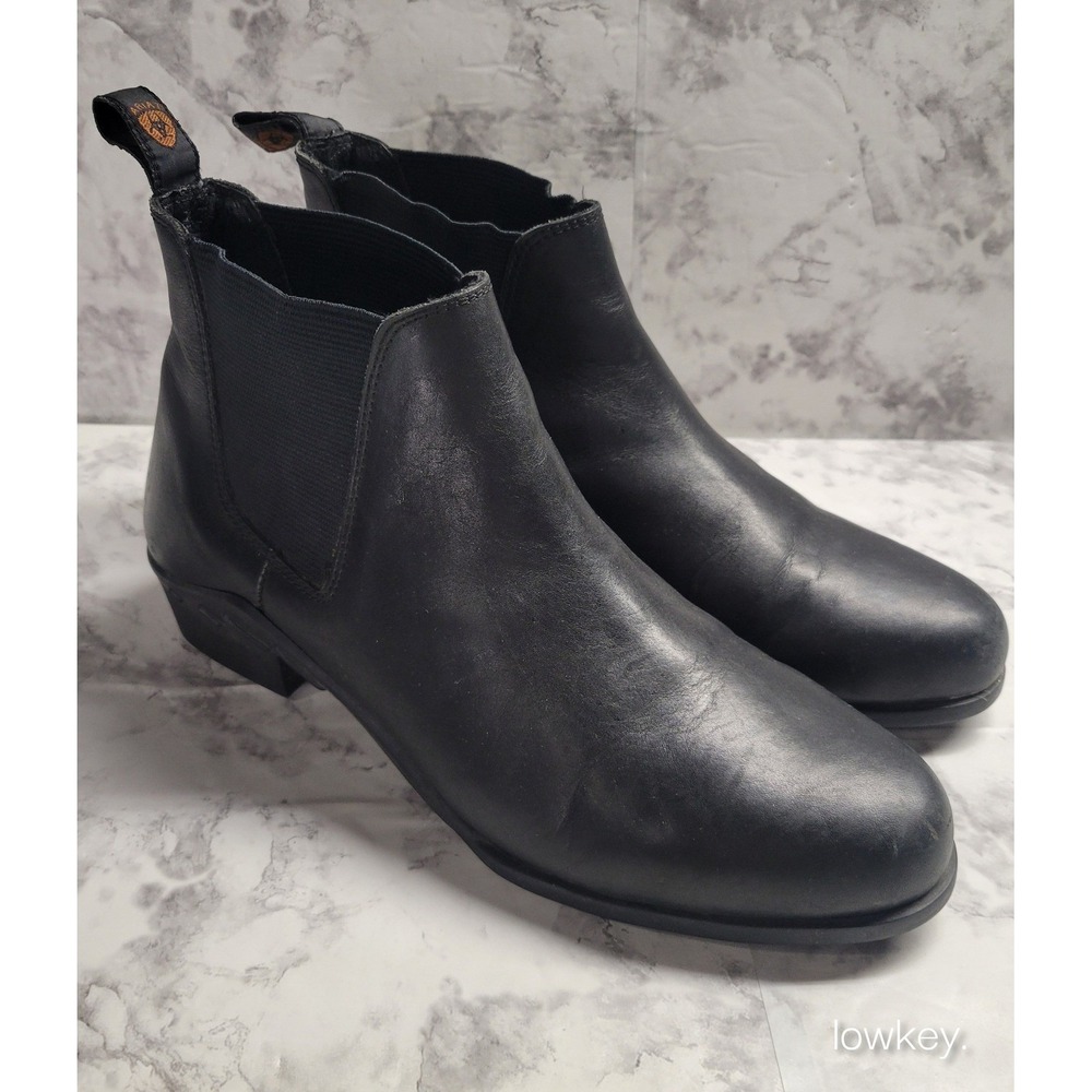 Ariat Heritage Paddock Boots Black Leather Equestrian Vintage Boots Womens 11